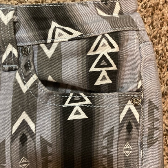 Rock & Roll Denim Ladies Multi Colored High Rise Flare Jeans WHN6091 Size 30x 34 - Picture 6 of 13